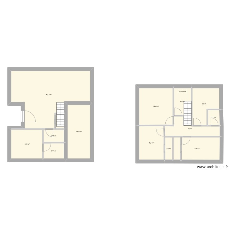 23.07-2. Plan de 13 pièces et 135 m2