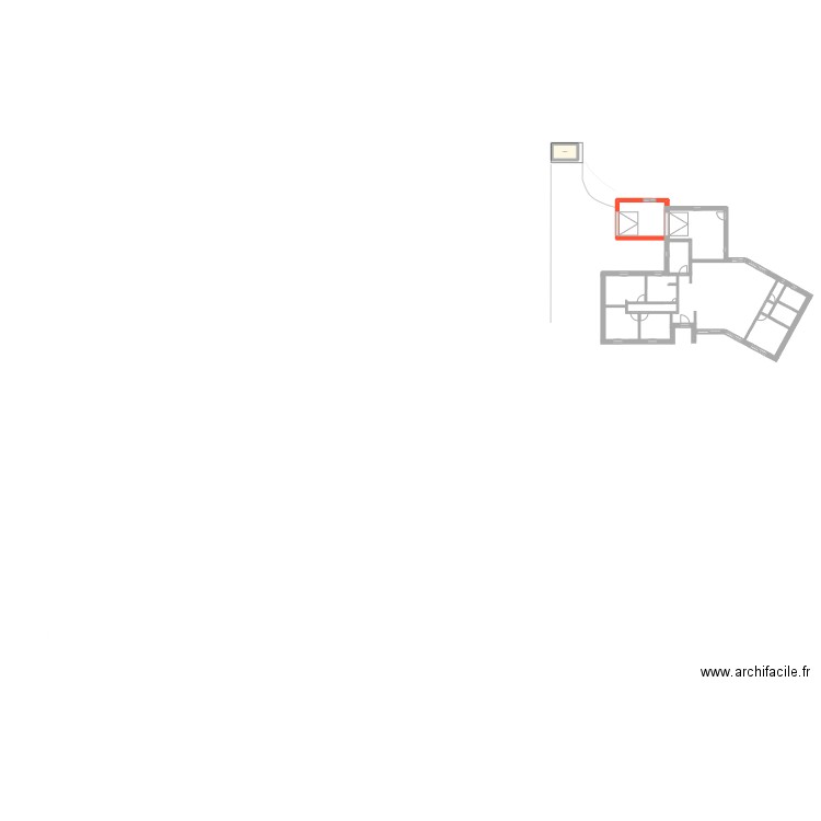 MAISON 4. Plan de 1 pièce et 4 m2