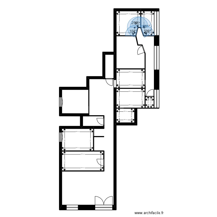 Bel 11 rep belke. Plan de 8 pièces et 41 m2