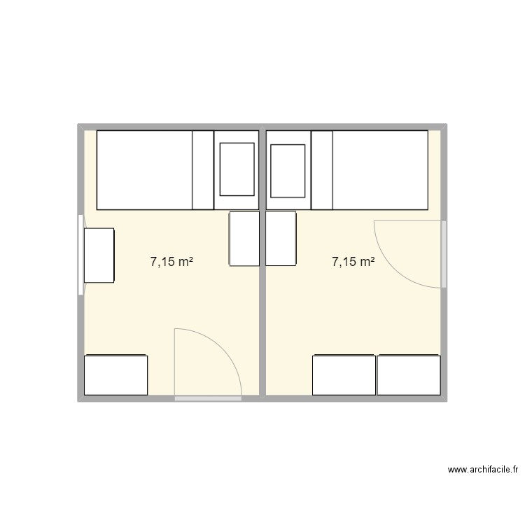 Glat78 1. Plan de 2 pièces et 14 m2