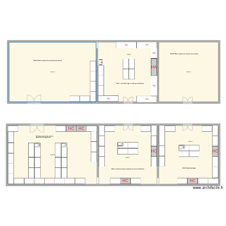 Meniralogie. Plan de 6 pièces et 517 m2