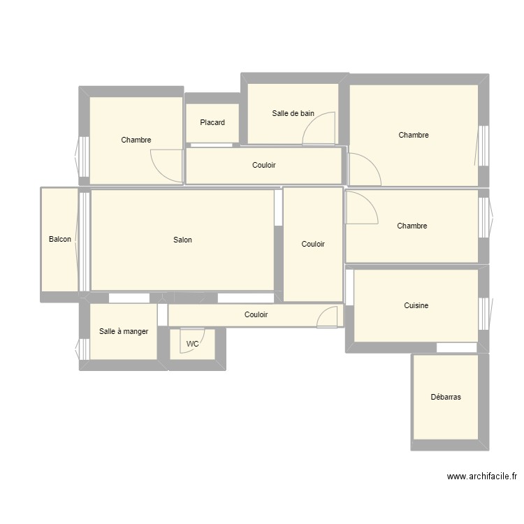 alençon. Plan de 14 pièces et 60 m2