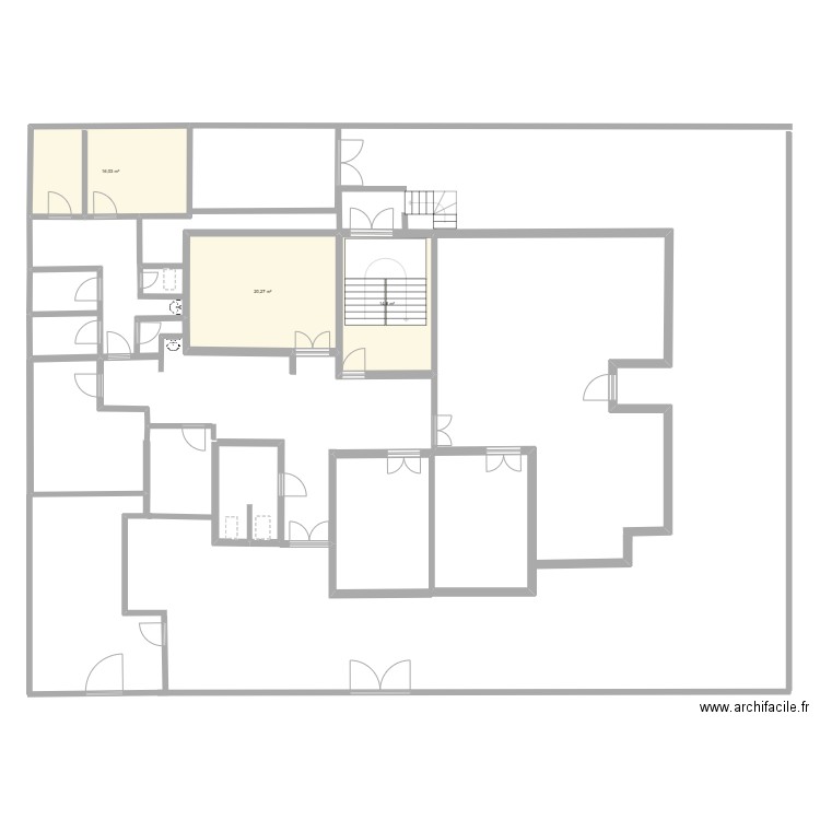 chg. Plan de 3 pièces et 51 m2