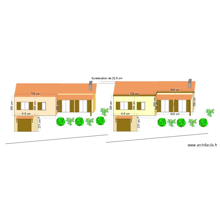 Yzeron facade Sud. Plan de 0 pièce et 0 m2