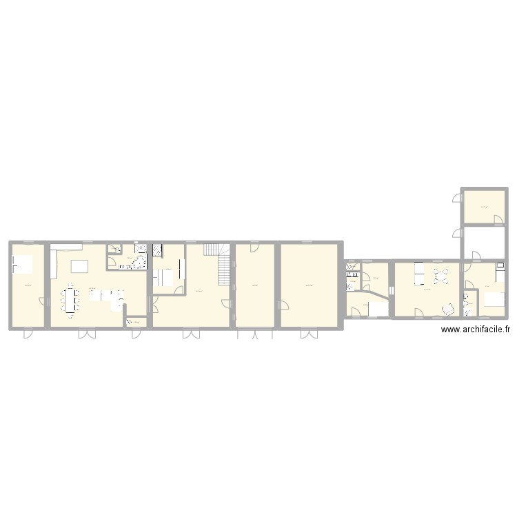 chevagnes. Plan de 17 pièces et 316 m2