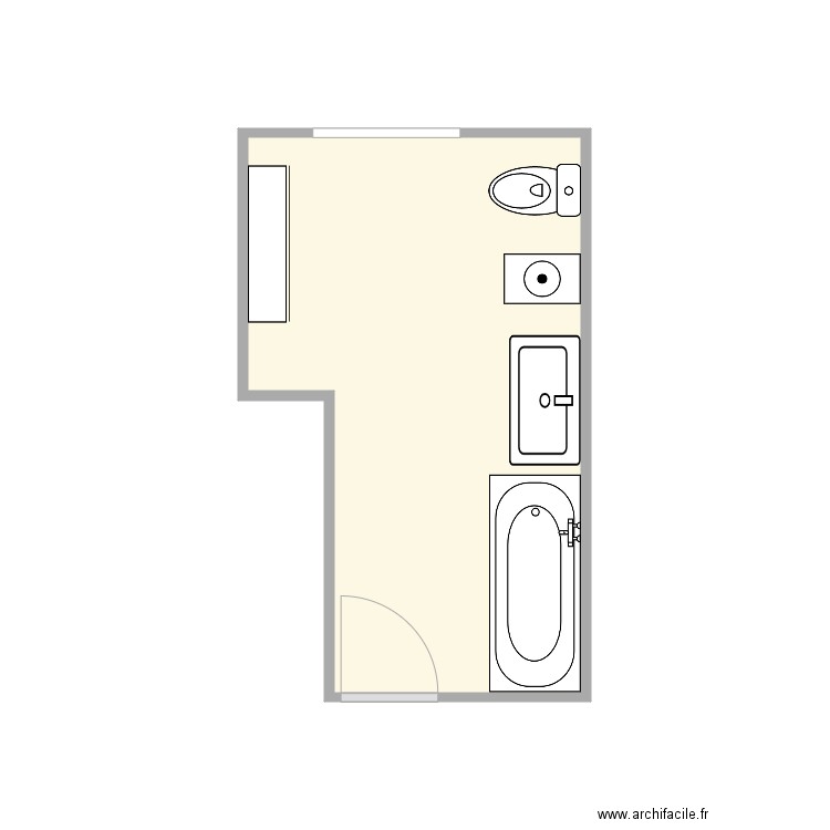 Plan avant travaux Hegedus. Plan de 1 pièce et 9 m2