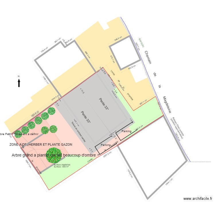 plan JARDIN A FAIRE. Plan de 4 pièces et 476 m2