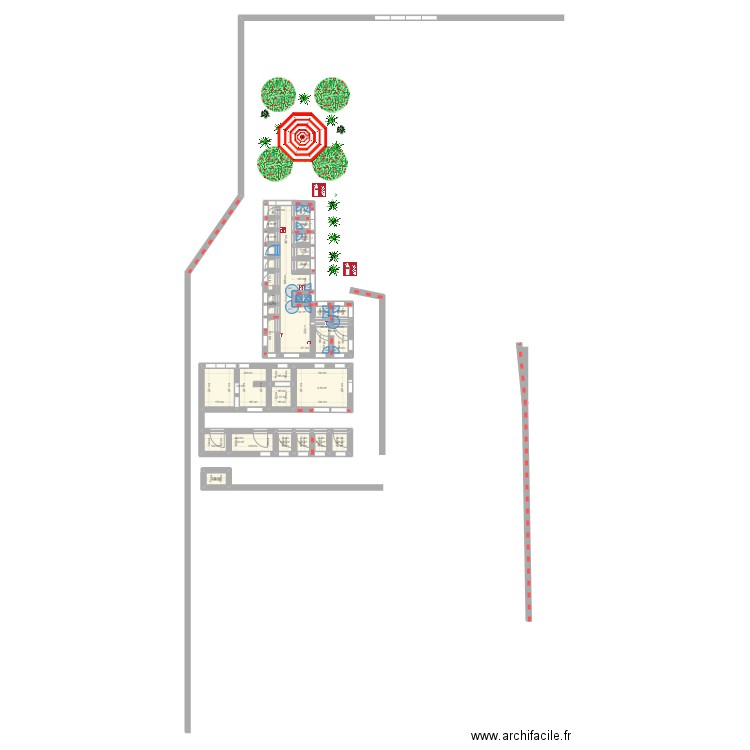 khorda. Plan de 17 pièces et 42 m2