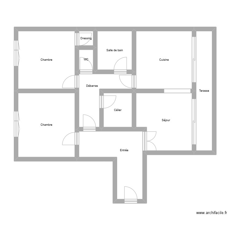  henry bordeaux. Plan de 11 pièces et 88 m2