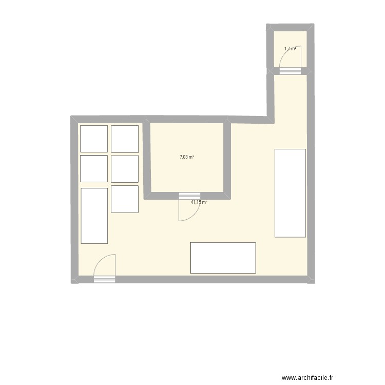 Reserve. Plan de 3 pièces et 50 m2