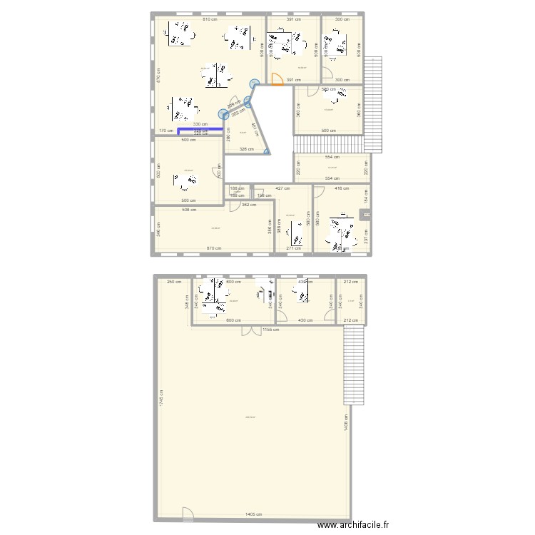 Strass. Plan de 17 pièces et 477 m2