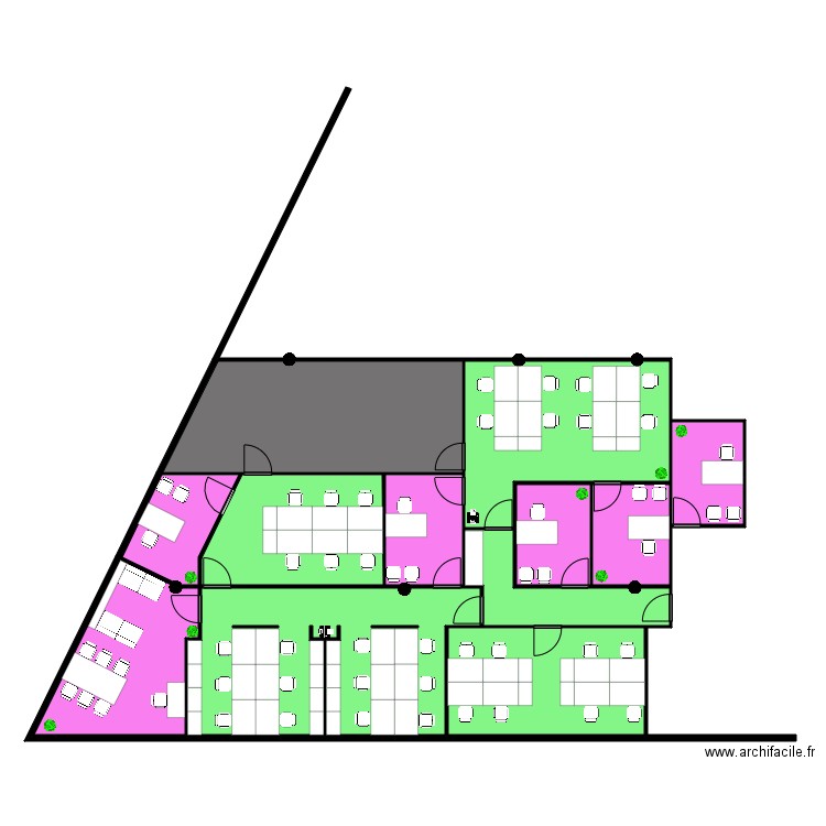 SD2.10. Plan de 12 pièces et 232 m2