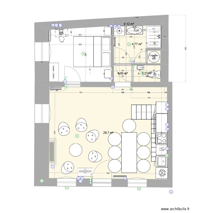 cancale2. Plan de 9 pièces et 65 m2