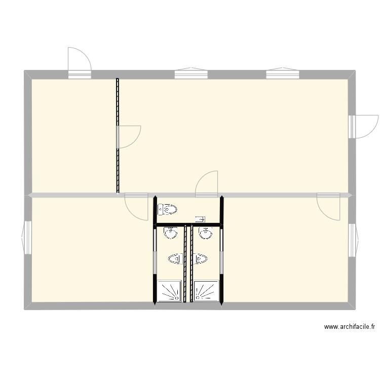 Philippe CLEMENT. Plan de 5 pièces et 88 m2