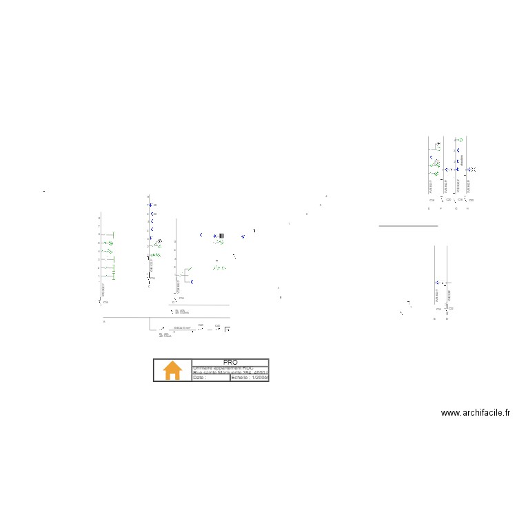 monofilaire 1er étage . Plan de 0 pièce et 0 m2