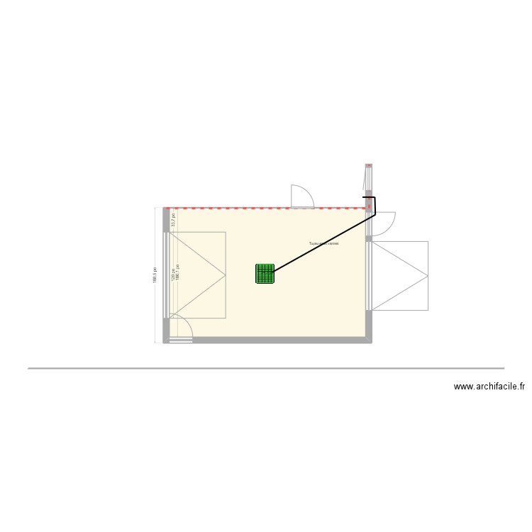 garage N2. Plan de 1 pièce et 32 m2