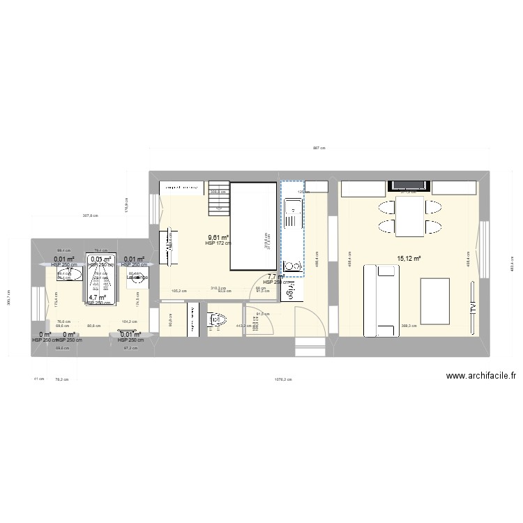 max 3 AMENAGEMENT. Plan de 10 pièces et 37 m2