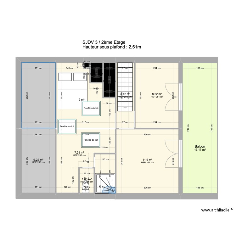 SJDV3 2etage V1. Plan de 0 pièce et 0 m2