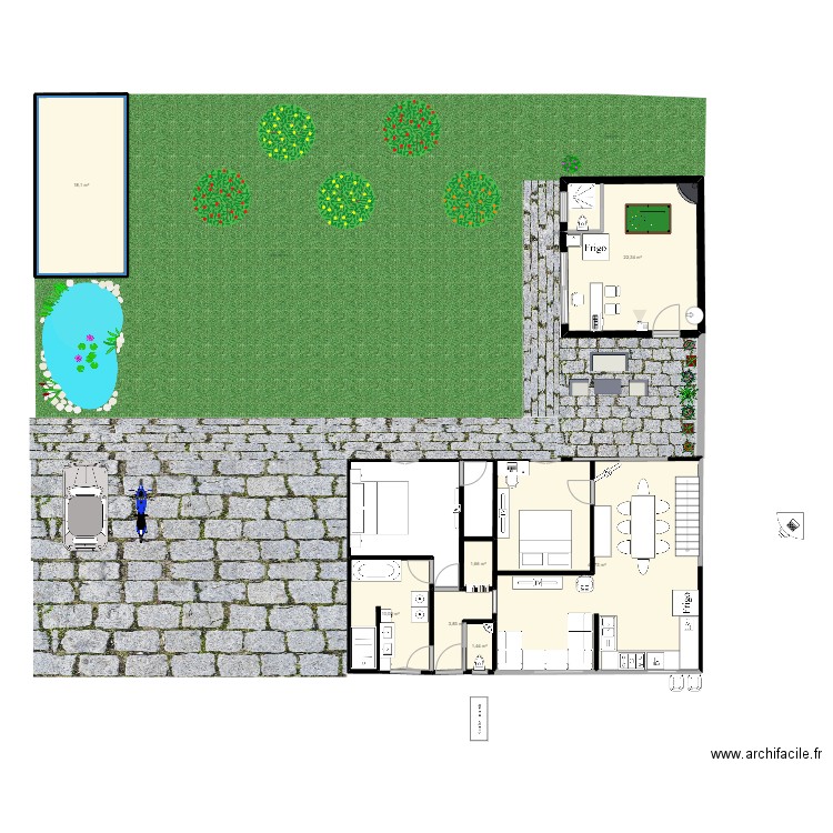 32 plan secondaire2. Plan de 7 pièces et 106 m2