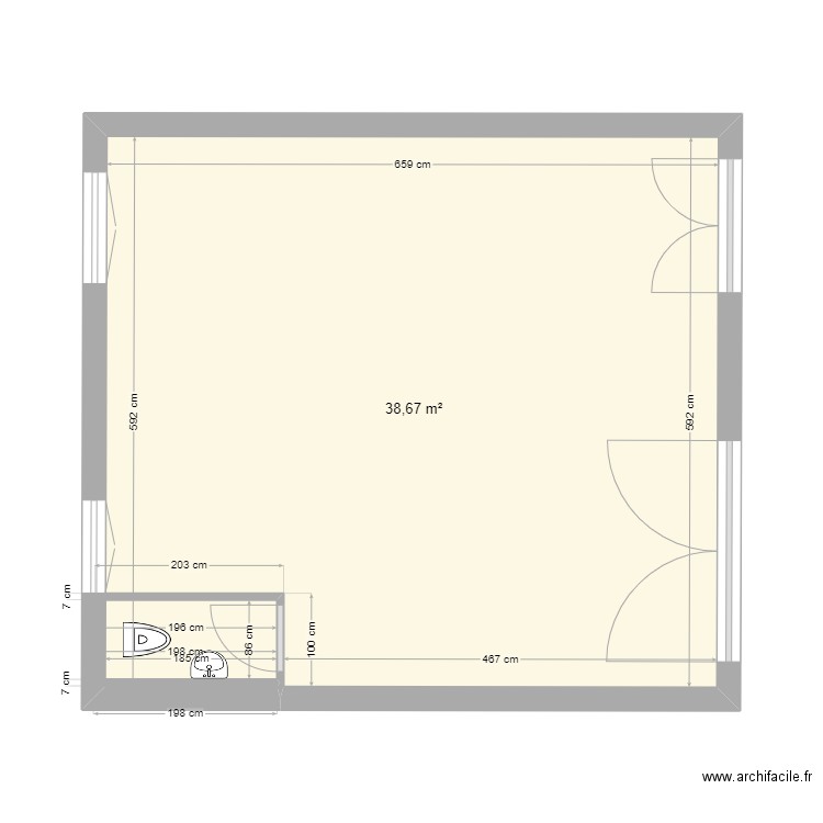 le rozier. Plan de 9 pièces et 120 m2