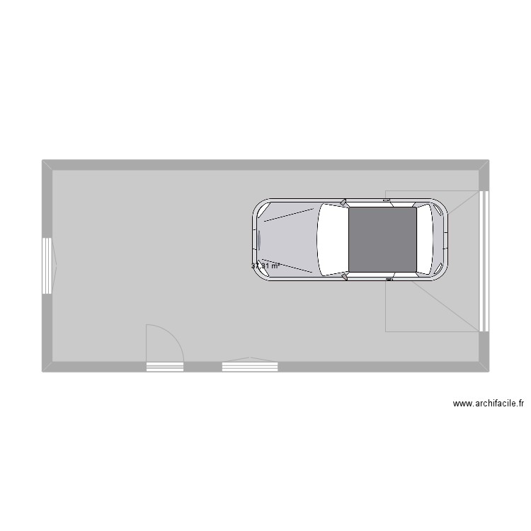 Garage Achicourt V1. Plan de 1 pièce et 37 m2