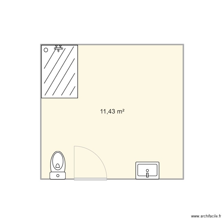 M. FENELON. Plan de 1 pièce et 11 m2