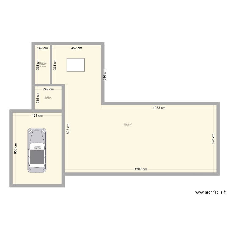 Brétigny. Plan de 4 pièces et 149 m2