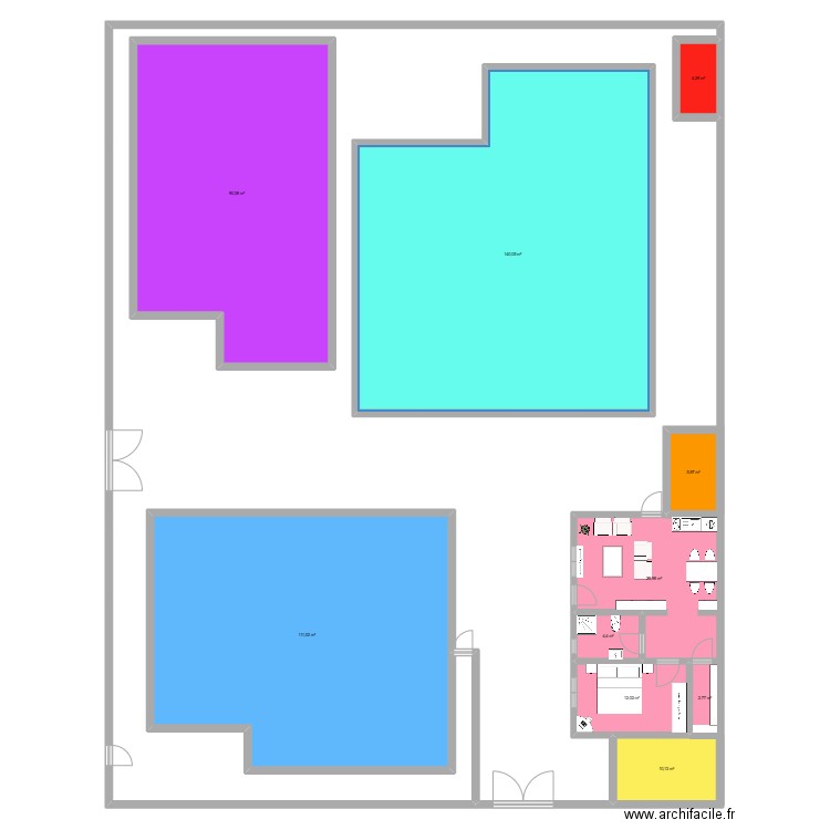 Projet Plan Occupation - Tara Yayanda. Plan de 10 pièces et 407 m2