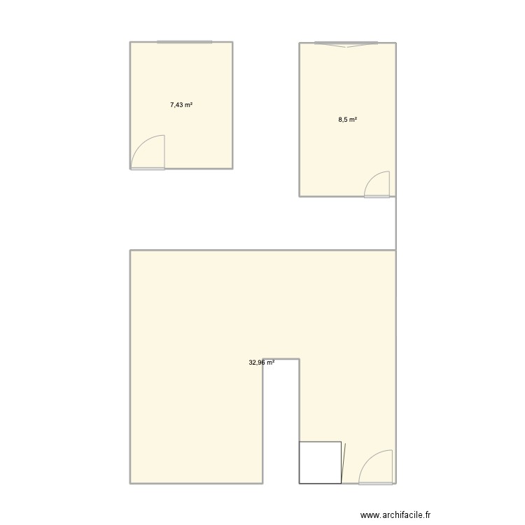 Plan de l'appart. Plan de 3 pièces et 49 m2