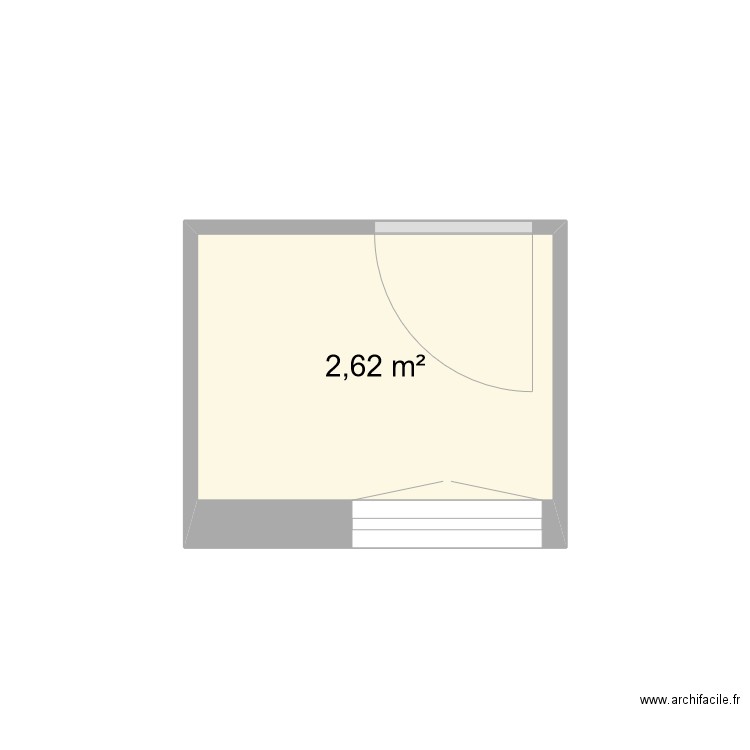 Jullien. Plan de 1 pièce et 3 m2