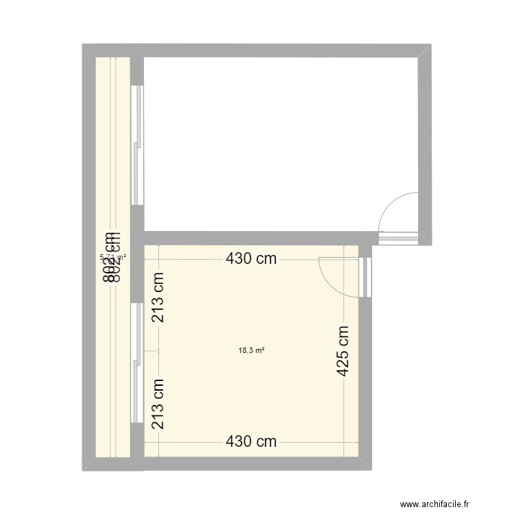 PREVERT 1. Plan de 2 pièces et 24 m2