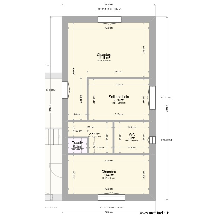  ML25002631  BOEHLER. Plan de 9 pièces et 127 m2