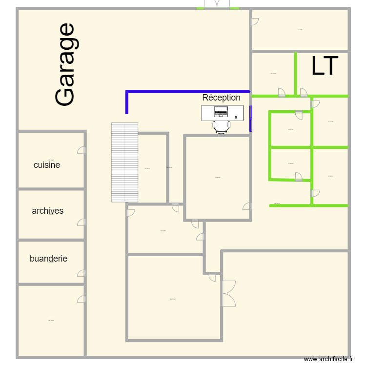 pacaci RDC. Plan de 17 pièces et 1518 m2