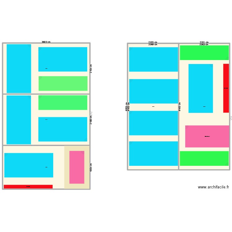 Projet Vertsun 1 et 2. Plan de 5 pièces et 4227 m2