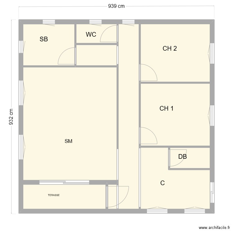 PL6. Plan de 9 pièces et 138 m2