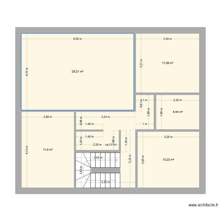 PLAN 3333344. Plan de 6 pièces et 78 m2