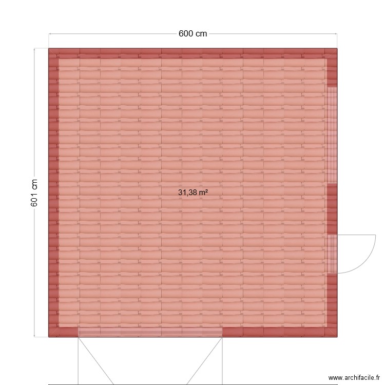 Garage. Plan de 1 pièce et 31 m2