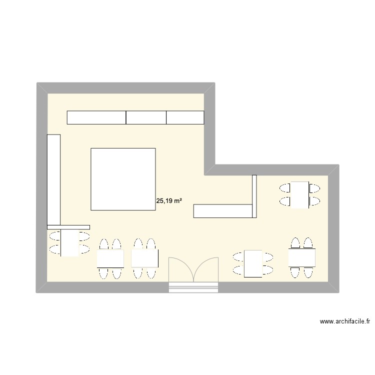 plan fournil de gilles. Plan de 1 pièce et 25 m2