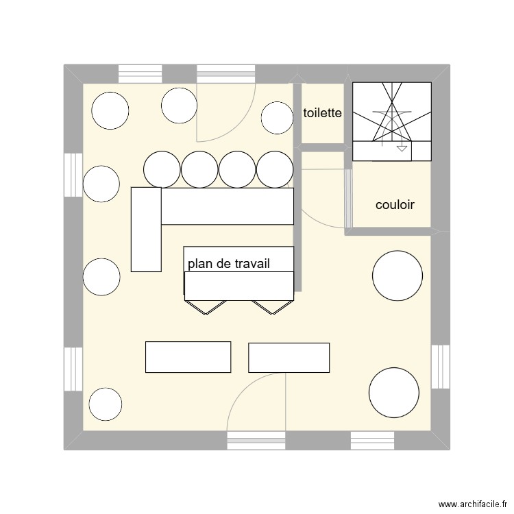 plan d'entreprise. Plan de 3 pièces et 22 m2