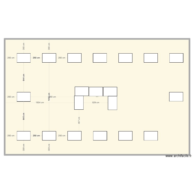 Forum des Métiers. Plan de 1 pièce et 1000 m2