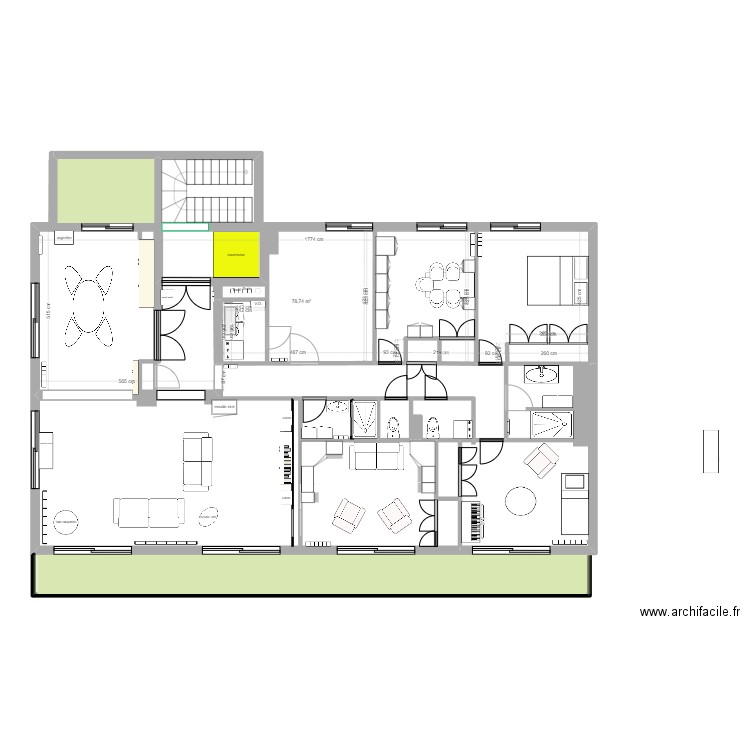 Appartement Enghien Mora variante 11 10. Plan de 6 pièces et 173 m2