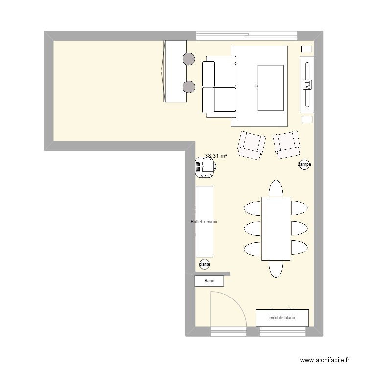 MY HOME. Plan de 1 pièce et 38 m2