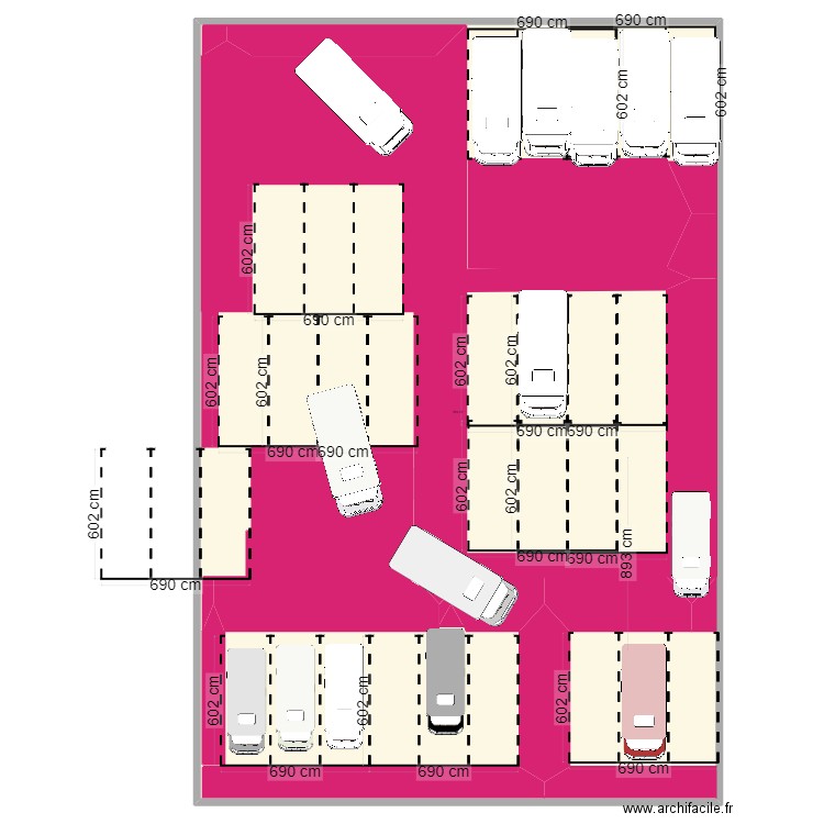 location caravannes hangars fermé ep3. Plan de 1 pièce et 864 m2