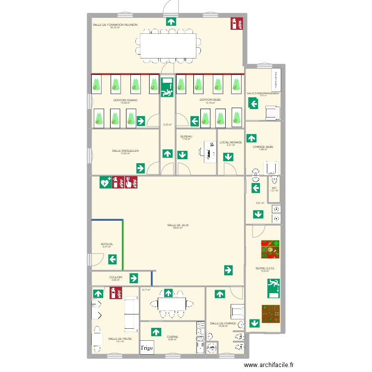 MOUY 3. Plan de 20 pièces et 248 m2