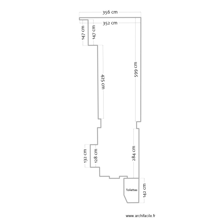 Plan DP2. Plan de 2 pièces et 25 m2