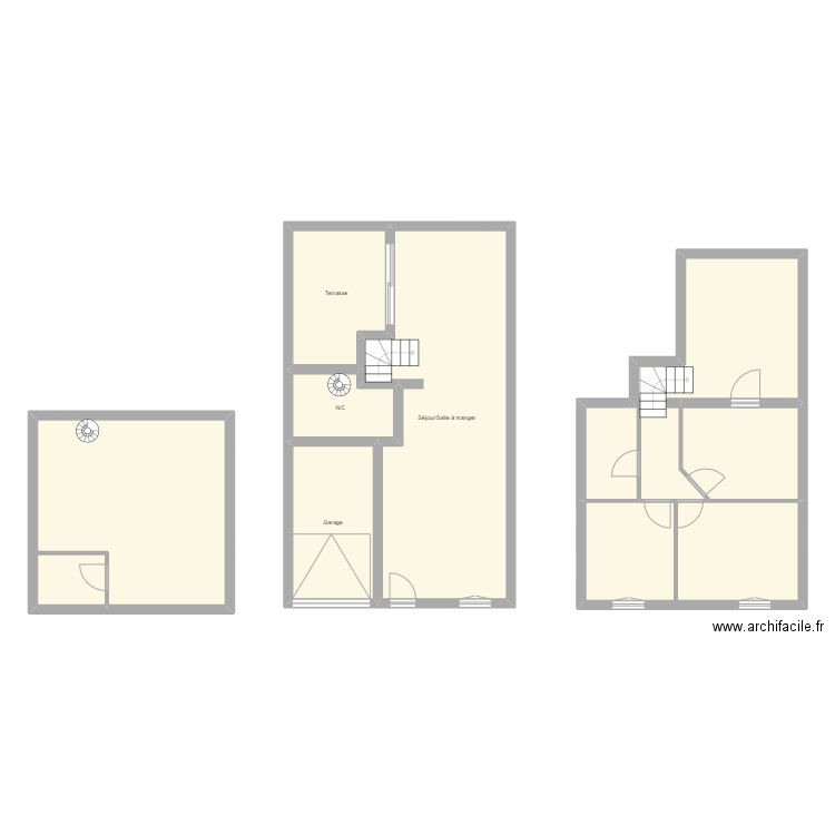 LE BOBINNEC RDC. Plan de 8 pièces et 158 m2