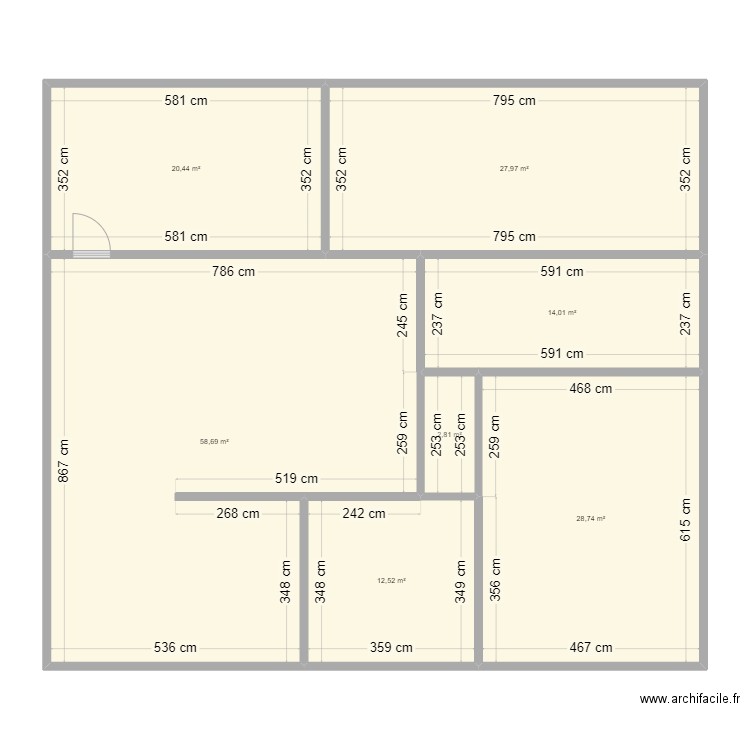 Appartement Brest. Plan de 7 pièces et 165 m2