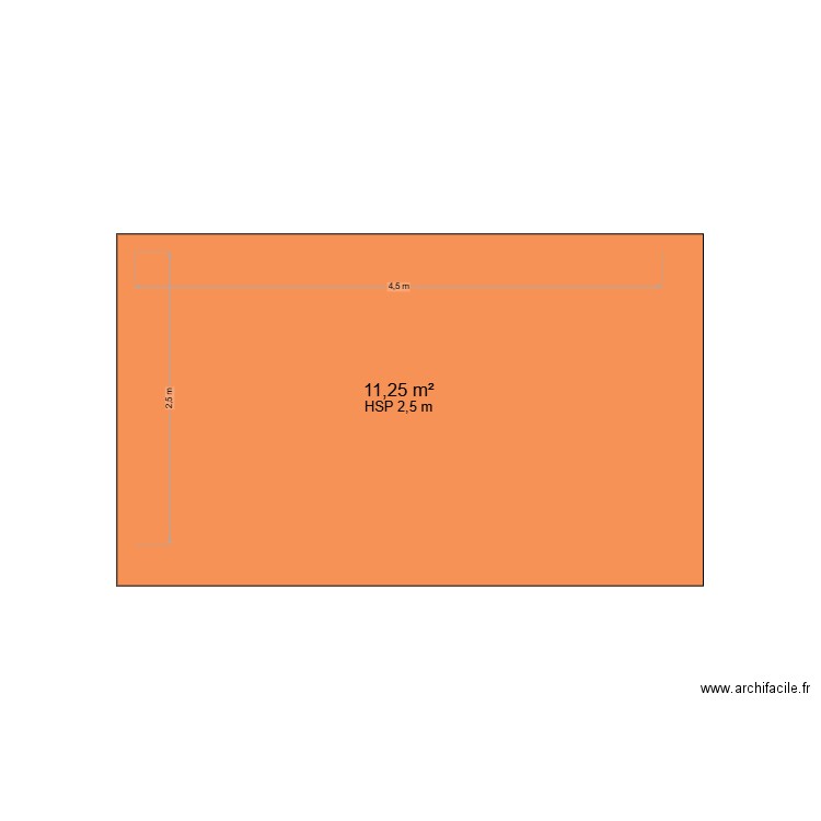 Abri de jardin charly. Plan de 1 pièce et 11 m2