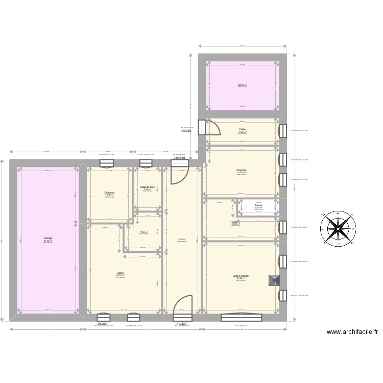 ML24018209  LANNELONGUE. Plan de 14 pièces et 422 m2