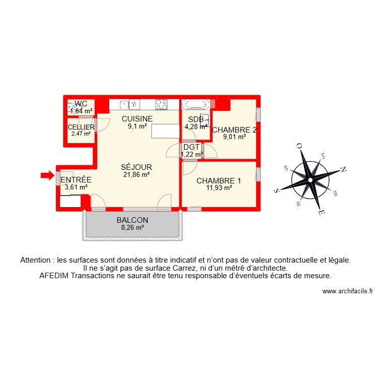 BI 25547. Plan de 15 pièces et 99 m2